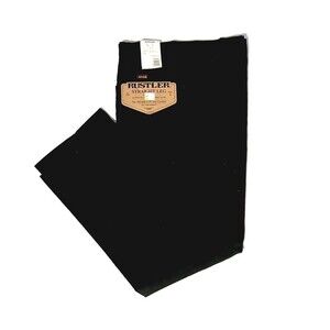 Vintage Rustler Regular Fit Straight Leg Black Jeans 38x30 NOS 89661BK Wrangler